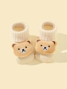 Bebé 1 par Calcetines con diseño de oso - Beis - Ver 3