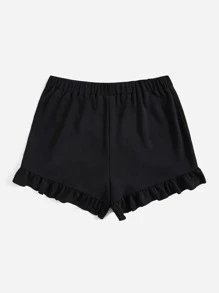 SHEIN VCAY Shorts con cinturón bajo con fruncido