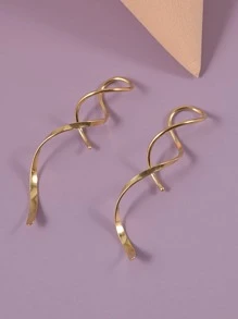 Khuyên tai thiết kế xoắn ốc - Vàng - Xem 1