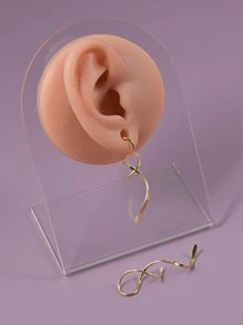 Khuyên tai thiết kế xoắn ốc - Vàng - Xem 2