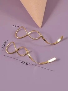 Khuyên tai thiết kế xoắn ốc - Vàng - Xem 3