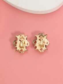 Rhinestone Decor Ear Cuffs - Black - View 3