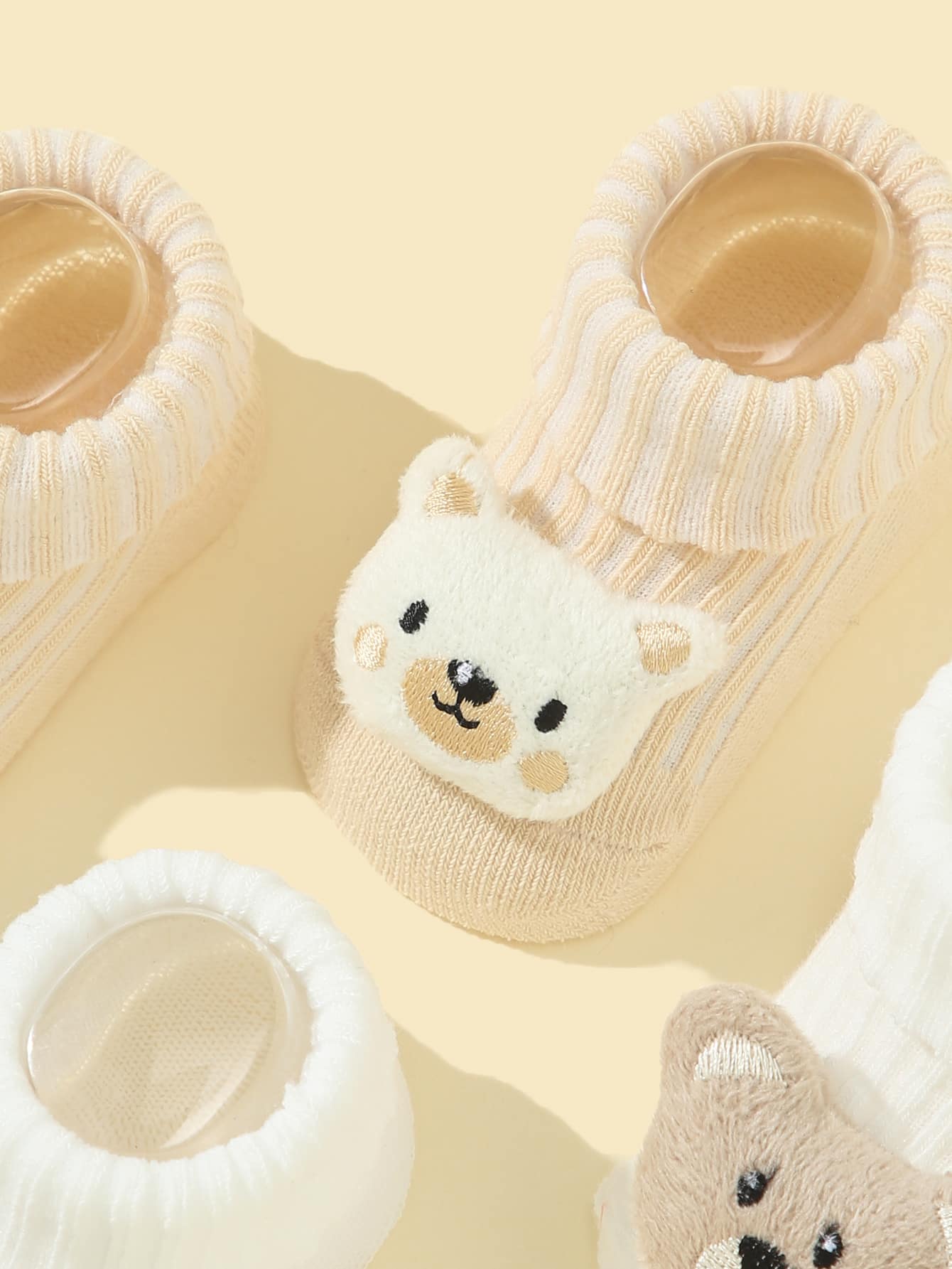 2pairs Baby Bear Decor Socks