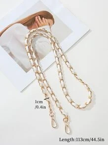 極簡主義鍊帶包帶，包配飾DIY，可調節替換肩帶，時尚耐用 - 白色 - 查看 4