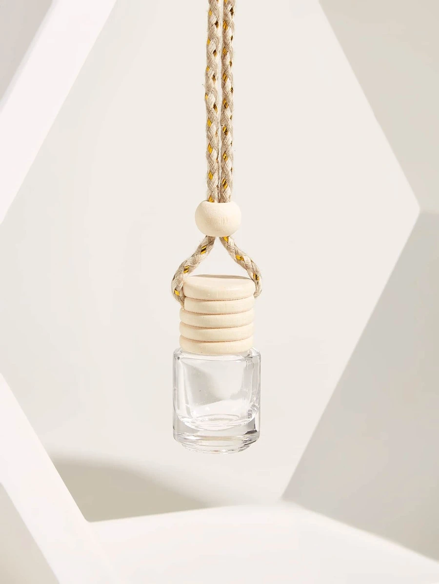 1pc 6ml Round High-Grade Car Perfume Bottle Pendant-Enhance Your Car's Aroma & Decor - Clear - View 1