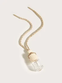 1pc 6ml Round High-Grade Car Perfume Bottle Pendant-Enhance Your Car's Aroma & Decor - Clear - View 2