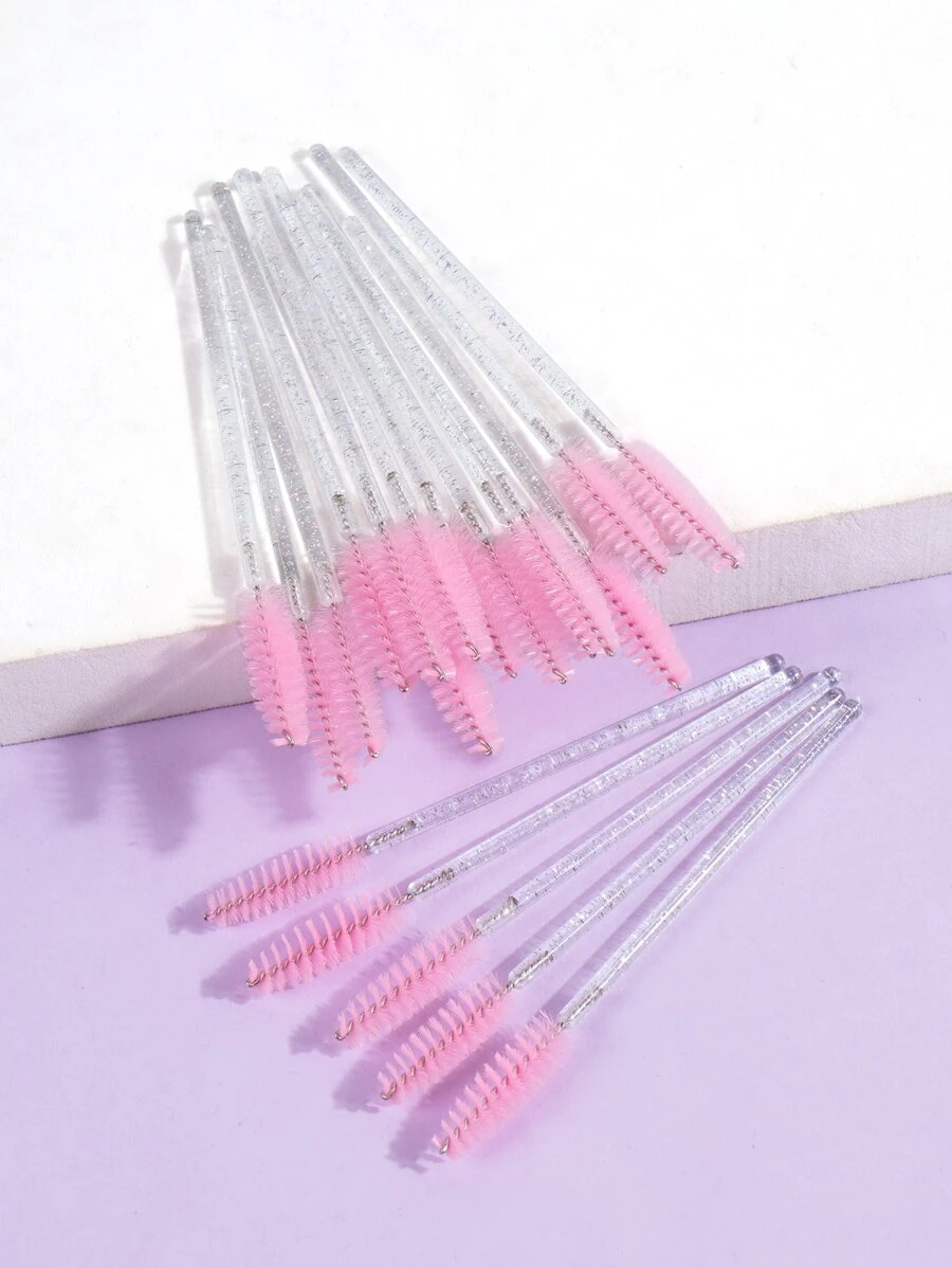 MAANGE 20pcs Disposable Eyelash Brush,Makeup Tools Easy Carrying For Travel - Pink - View 1