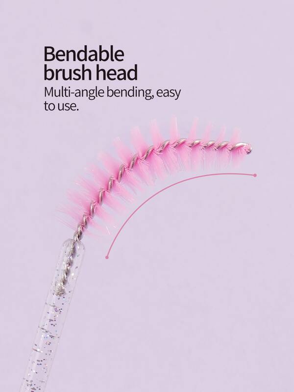 20pcs Disposable Micro Eyelash Comb Brush Spoolers Makeup Kit lash