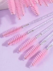 MAANGE 20pcs Disposable Eyelash Brush,Makeup Tools Easy Carrying For Travel - Pink - View 5