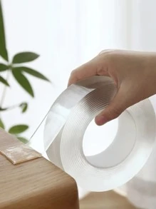 1pc PMMA Nano Tape, Strong Adhesive Double Side Patch For Kitchen And Bathroom - Clear - View 1