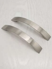 2pcs/set Aluminum Arch-shaped Silver Color Drawer Handle - Silver - View 1