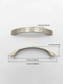2pcs/set Aluminum Arch-shaped Silver Color Drawer Handle - Silver - View 3