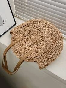 Yogodlns 空心設計，非常適合夏季旅遊度假，夏季必備，度假好物，草編手提包，草編沙灘袋，海灘必備，夏日必需品，沙灘用品和夏季必備品