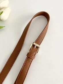 Fashionable And Versatile Pu Shoulder Strap For Women's Bag Adjustable Shoulder/Crossbody Strap - Brown - View 2
