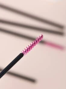 50一次性睫毛刷彩色水晶竿睫毛嫁接工具眉毛梳子 - 玫紅色 - 查看 4