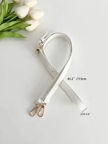 女士包包用PU材質可調節拆卸肩帶，時尚多功能 - 白色 - 查看 3