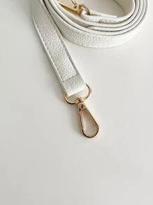 女士包包用PU材質可調節拆卸肩帶，時尚多功能 - 白色 - 查看 4