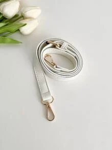 女士包包用PU材質可調節拆卸肩帶，時尚多功能 - 白色 - 查看 6