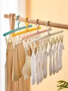 1pc Multifunction Spiral Clothes Drying Rack, Modern ABS Clothes Drying Hanger For Home - Blue - View 5