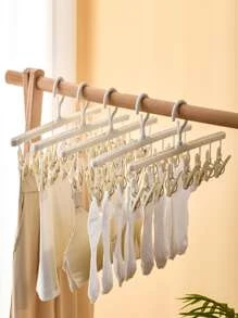 1pc Multifunction Spiral Clothes Drying Rack, Modern ABS Clothes Drying Hanger For Home - Blue - View 7