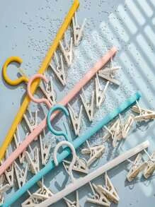 1pc Multifunction Spiral Clothes Drying Rack, Modern ABS Clothes Drying Hanger For Home - Blue - View 6