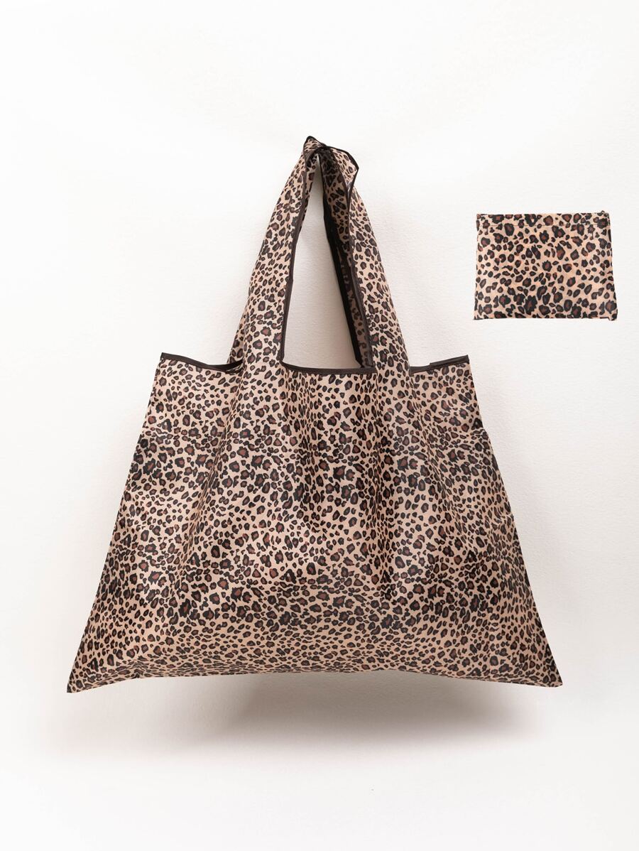 Túi mua hàng in da báo có thể gập lại Túi đi học dành cho sinh viên tốt nghiệp, cô gái tuổi teen, sinh viên năm nhất, sinh viên năm hai, trung học cơ sở và trung học phổ thông, đại học và trung học phổ thông, hoàn hảo cho hoạt động ngoài trời, du lịch và quay lại trường học - Nhiều màu - Xem 1