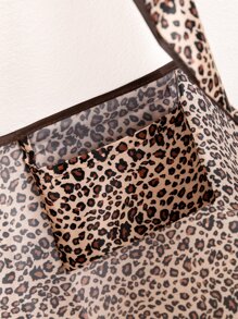 Túi mua hàng in da báo có thể gập lại Túi đi học dành cho sinh viên tốt nghiệp, cô gái tuổi teen, sinh viên năm nhất, sinh viên năm hai, trung học cơ sở và trung học phổ thông, đại học và trung học phổ thông, hoàn hảo cho hoạt động ngoài trời, du lịch và quay lại trường học - Nhiều màu - Xem 4