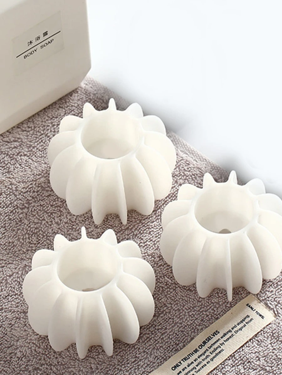 3入組/套矽膠洗衣新奇白色可重複使用洗衣球適用於洗衣機 - 白色 - 查看 1