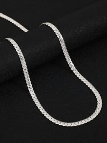 Thời Trang Và Phổ Biến 1 Nam Tối Giản Dây Chuyền Vòng Cổ Đồng Trang Sức Cho Món Quà Trang Sức Và Cho Vẻ Ngoài Phong Cách - Bạc - Xem 1