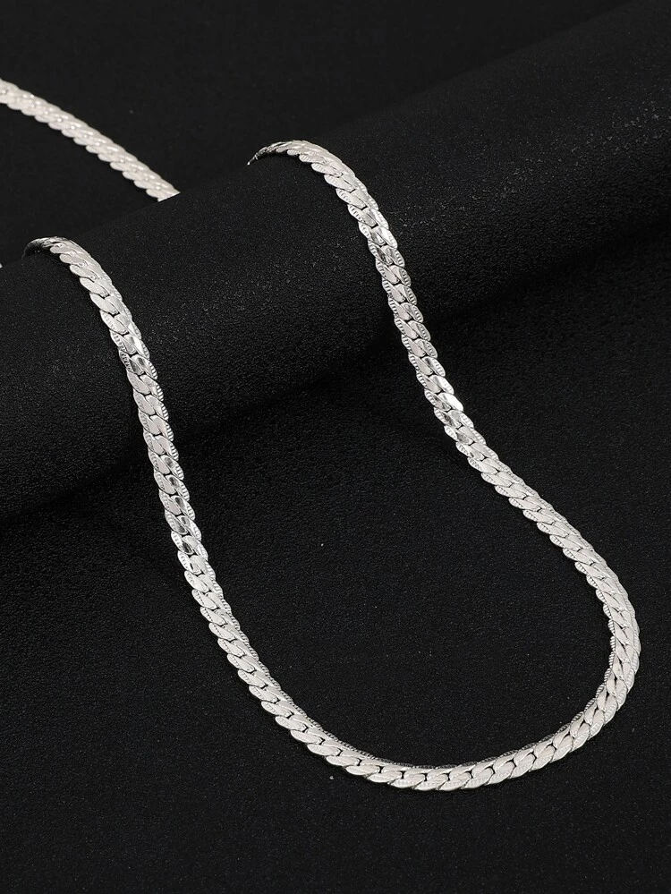 Fashionable And Popular 1pc Men Minimalist Chain Necklace Copper Jewelry For Jewelry Gift And For A Stylish Look