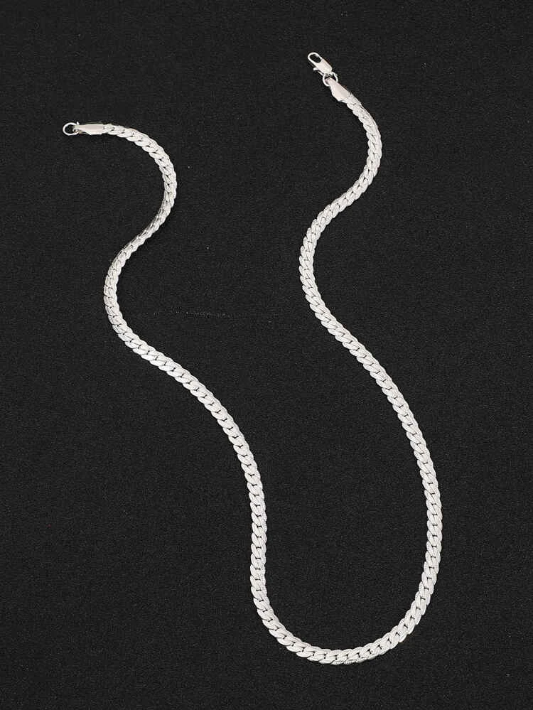 Fashionable And Popular 1pc Men Minimalist Chain Necklace Copper Jewelry For Jewelry Gift And For A Stylish Look