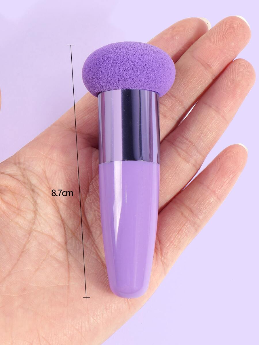 MAANGE 1pc Mushroom Shape Powder Puff Stick,Soft And Skin Friendly