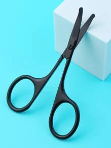 1 pieza Tijeras de acero inoxidable nariz pelo - Negro - Ver 1