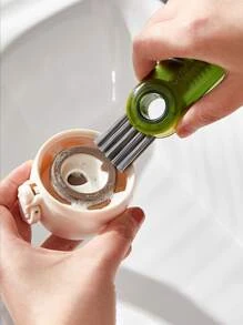 1 Bàn chải làm sạch bằng nhựa, Bàn chải làm sạch đồ họa chữ cái hiện đại cho gia đình - Màu xanh lam - Xem 2