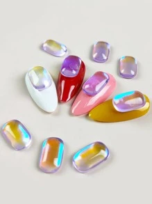 10 Chiếc Nhựa Trong Suốt Hình Vuông 3D Móng Tay Đá Quý Trang Trí Móng Tay Ren Móng Tay Nghệ Thuật Phụ Kiện Trang Sức Móng Tay Quyến Rũ Cho Nữ Tự Làm Trang Trí Móng Tay Thiết Kế - Nhiều màu - Xem 3