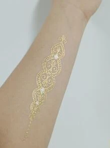 Tattoo Sticker,1 Sheet Floral Pattern Temporary Tattoos For Women,Tattoo Stickers Adults,Realistic Tattoo Leaf,For Women and Girls