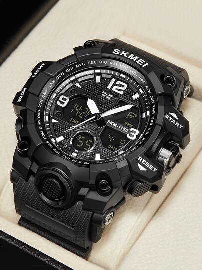 Skmei 数字运动双机芯大表盘防水手表