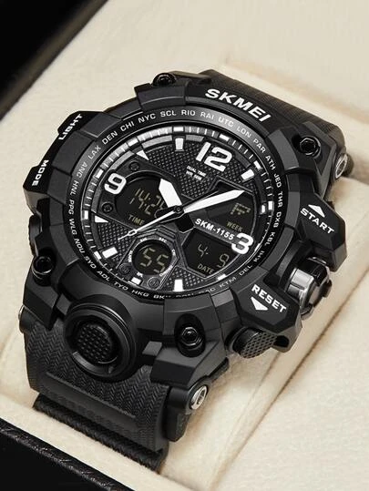  Relojes digitales deportivos Skmei con doble movimiento, esfera grande y resistentes al agua