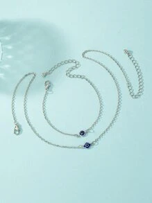 1 Stück Auge Dekor, Halskette, & Armband Kupfer Schmuck