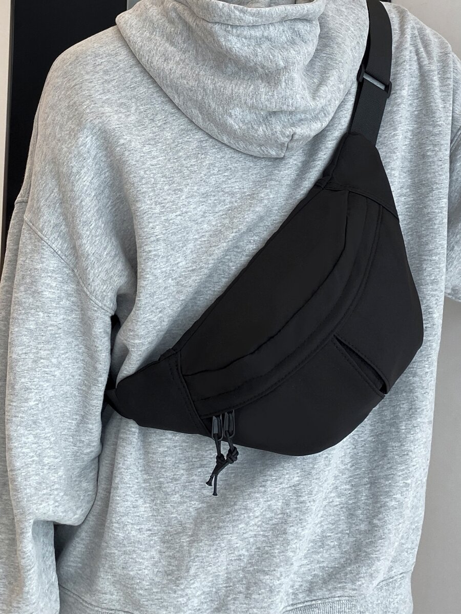 男士極簡腰包 - 黑色 - 查看 1