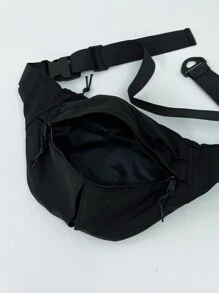男士極簡腰包 - 黑色 - 查看 4