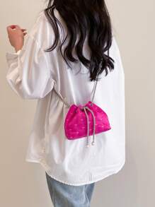 Túi Crossbody Nữ - Màu Hồng Tươi - Xem 4