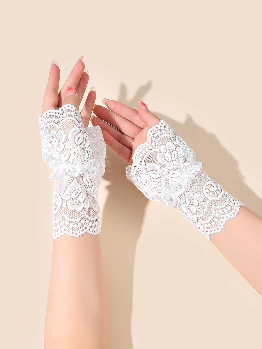 鏤空蕾絲假袖口