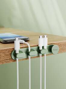 1入組TPR儲物架現代壁掛式家用數據線儲物架 - 墨綠色 - 查看 1