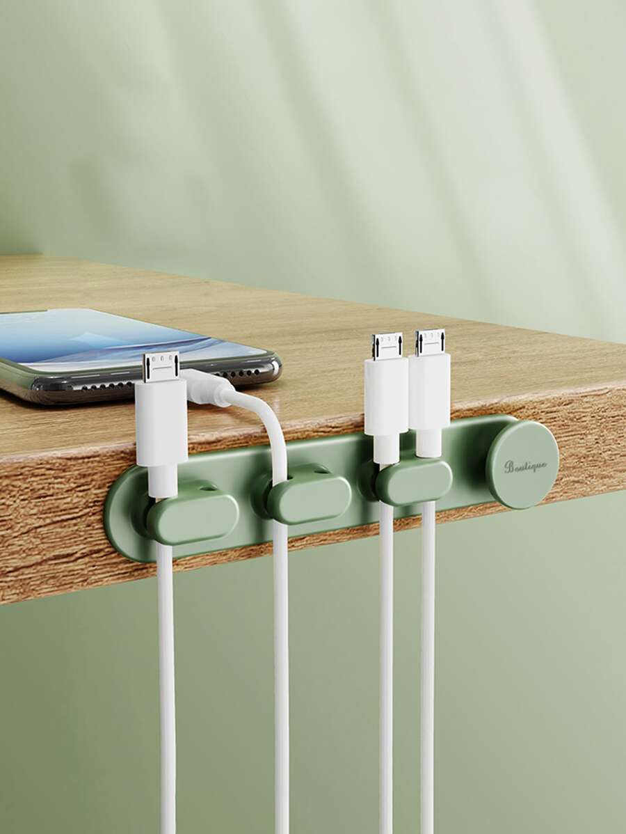1入組TPR儲物架現代壁掛式家用數據線儲物架 - 墨綠色 - 查看 1
