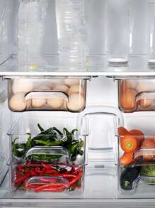 1 pieza Estante de almacenaje refrigerador almacenamiento transparente desmontable multifuncional para refrigerador - transparente - Ver 4