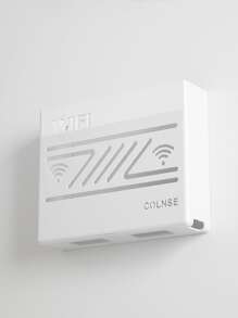 1入組塑料儲物盒白色壁掛式家用機頂盒儲物盒 - 白色 - 查看 4