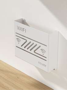 1入組塑料儲物盒白色壁掛式家用機頂盒儲物盒 - 白色 - 查看 7