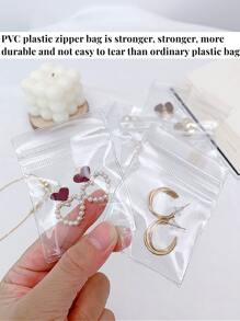 20 cái/bộ Túi đựng trang sức bằng nhựa, Túi đựng trang sức trong suốt đơn giản cho gia đình và du lịch - Trong sáng - Xem 5