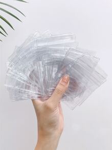 20 cái/bộ Túi đựng trang sức bằng nhựa, Túi đựng trang sức trong suốt đơn giản cho gia đình và du lịch - Trong sáng - Xem 9